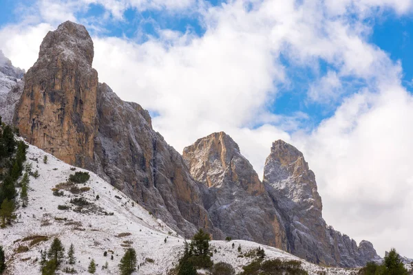 Panorama Sella Pass Trentino Alto Adige Olaszországban — Stock Fotó