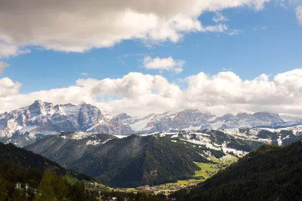 Panorama Sella Pass Trentino Alto Adigio Italia —  Fotos de Stock