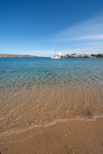 Mar Transparente Playa Puta Zeza Atenas Grecia — Foto de Stock