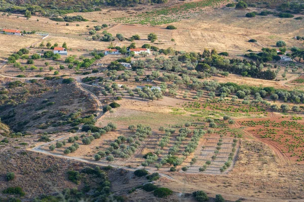 Θαλασσινό Πανόραμα Από Ύψη Της Κερατέας Ηλιοβασίλεμα Στην Αθήνα — Φωτογραφία Αρχείου