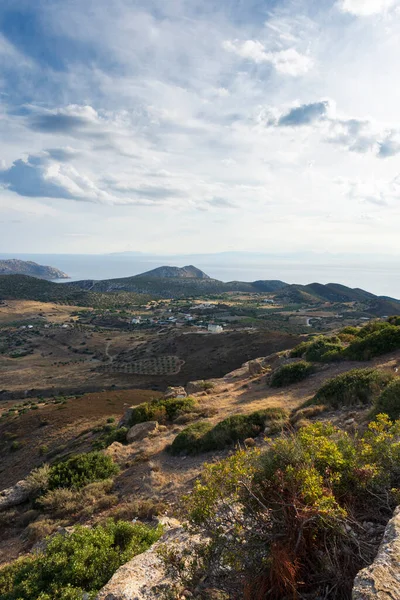 Vista Mar Das Alturas Keratea Por Sol Atenas Greece — Fotografia de Stock