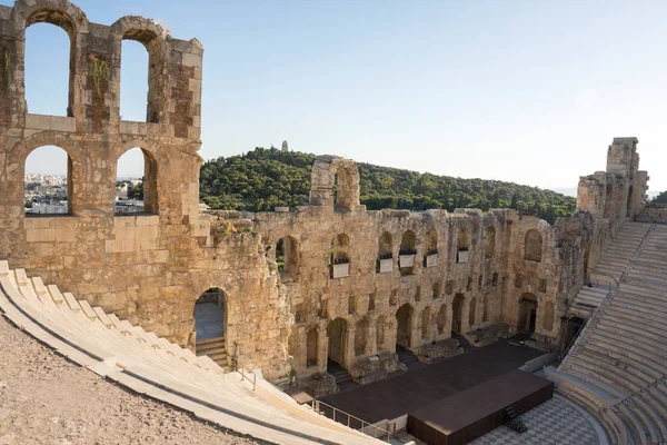 Grekisk Amfiteater Till Akropolis Aten Grekland — Stockfoto