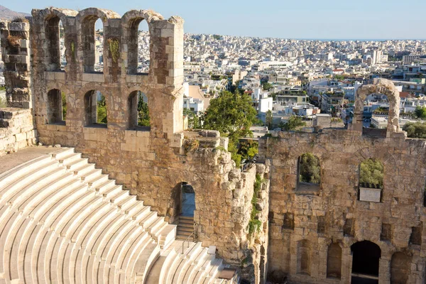 Anfiteatro Griego Acrópolis Atenas Grecia —  Fotos de Stock