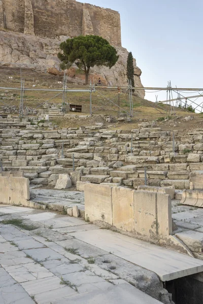 Anfiteatro Griego Acrópolis Atenas Grecia —  Fotos de Stock