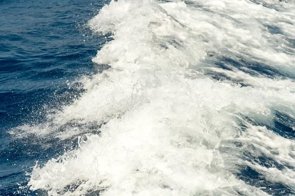 Splashes Foam Blue Sea Greece — Stock Photo, Image