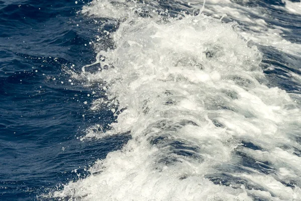 Splashes Foam Blue Sea Greece — Stock Photo, Image