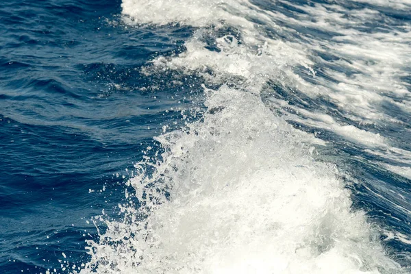 Splashes Foam Blue Sea Greece — Stock Photo, Image