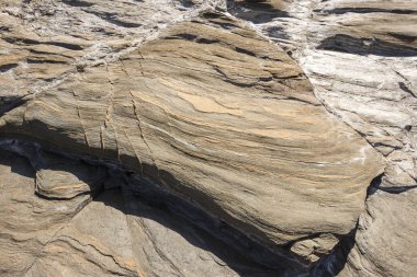 Yunanistan 'ın Keratea kentindeki Daskalio körfezinde deniz manzaralı Panorama