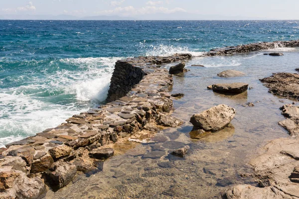 Panorama Mit Meerblick Auf Den Golf Von Daskalio Keratea Athen — Stockfoto