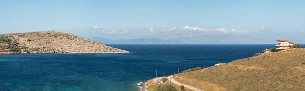 Panoráma Tengerre Néző Kilátással Daskalio Öbölben Keratea Athénban Görögországban — Stock Fotó