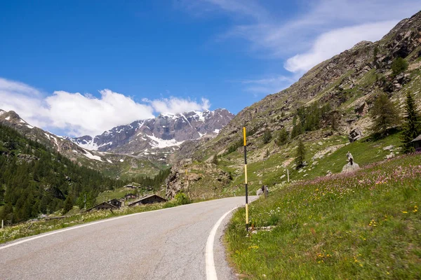 Strade Montagna Tra Ceresole Reale Colle Nivolet Piemonte — Foto Stock