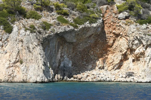 Transparent Sea Boat Trip Egina Greece — Stock Photo, Image