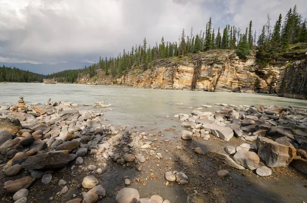 Athabasca Falls Prowincji Alberta Kanadzie — Zdjęcie stockowe