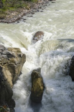 Kanada Alberta 'da Sunwapta Şelalesi 