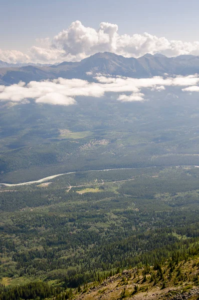 Vista Desde Monte Whistlers Verano Parque Nacional Jasper Alberta Canadá — Foto de Stock