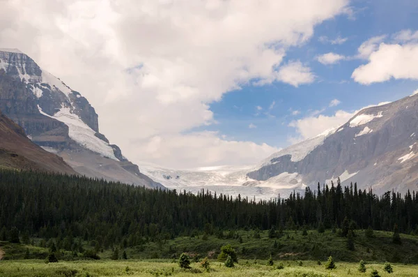 Paisagem Longo Estrada Icefield Parkway Alberta Canadá — Fotografia de Stock