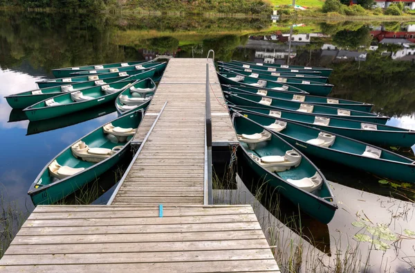 Paseo Canoa Por Lago Osoyro Noruega — Foto de Stock