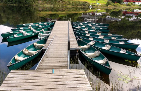 Paseo Canoa Por Lago Osoyro Noruega — Foto de Stock