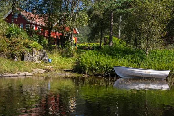 Canoe Ride Lake Osoyro Norway — Stock Photo, Image