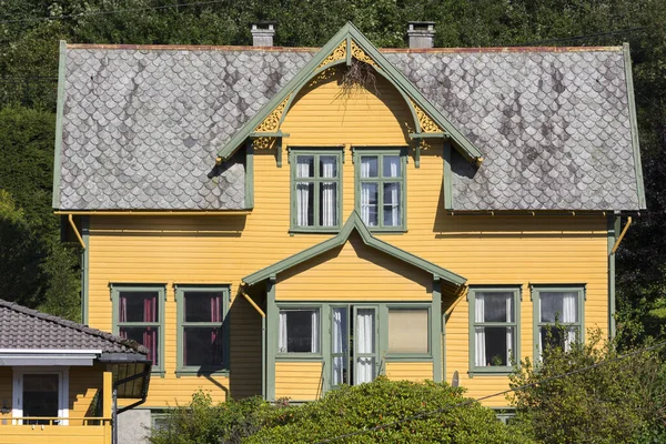 Colorful Wooden Houses Sea Osoyro Norway — Stock Photo, Image