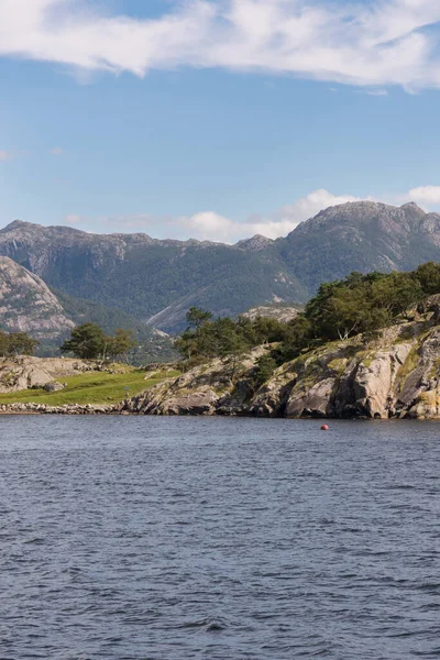 Rejs Fiordem Lysefjord Norwegii — Zdjęcie stockowe