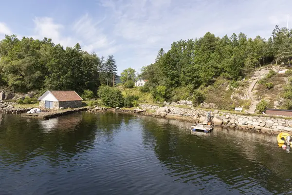 Hajókirándulás Lysefjord Fjord Norvégiában — Stock Fotó