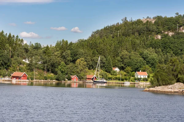 Hajókirándulás Lysefjord Fjord Norvégiában — Stock Fotó