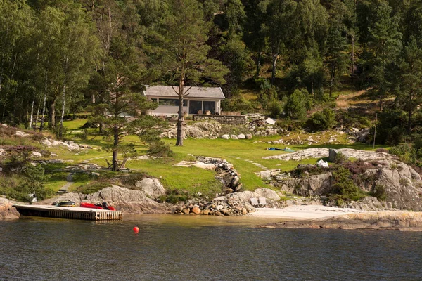 Hajókirándulás Lysefjord Fjord Norvégiában — Stock Fotó