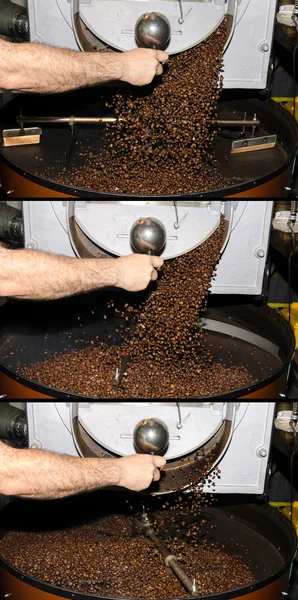 Secuencia cayendo café — Foto de Stock