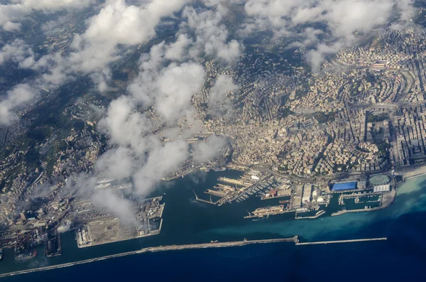 Genua från himlen — Stockfoto