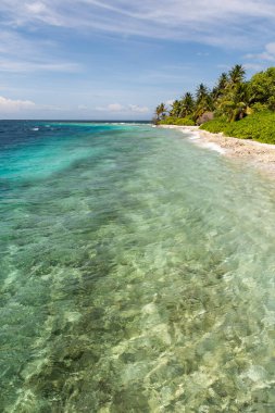 Maldivler Adası 'nda muhteşem deniz manzarası