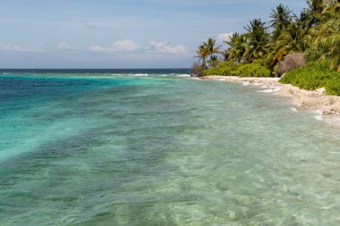 Maldivler Adası 'nda muhteşem deniz manzarası