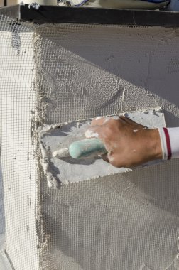 çimento ve araçları ile kova