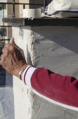 çimento ve araçları ile kova