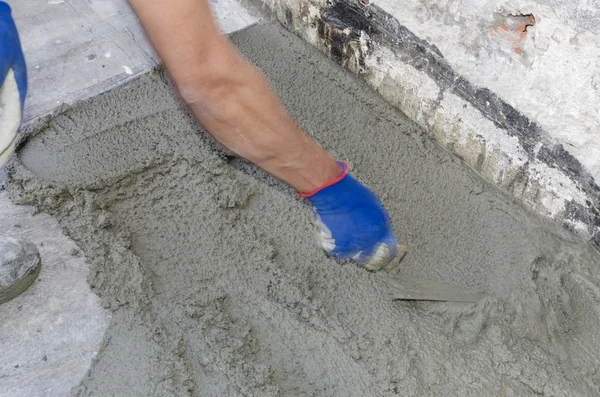 Rigone para alisar o concreto — Fotografia de Stock