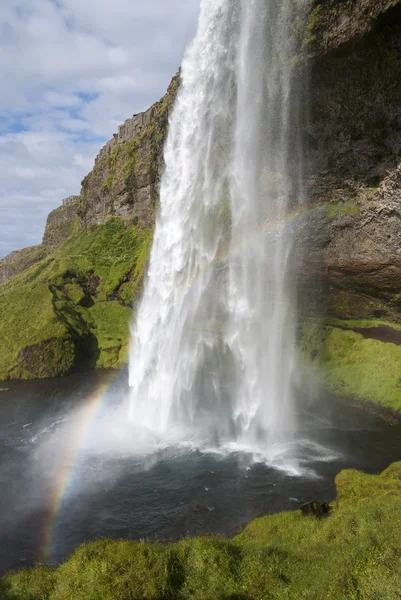 Iceland Seljalandsfoss waterfall — Stock Photo, Image