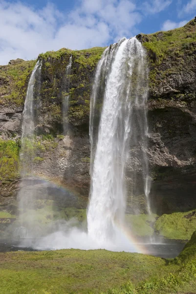 Wodospad Seljalandsfoss o Islandii — Zdjęcie stockowe