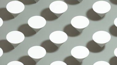 3d Geometrik Desenli Sancak Işığı ve Gölgesi. Soyut arkaplan. Ses ölçüsü parlak doku. 3d oluşturma