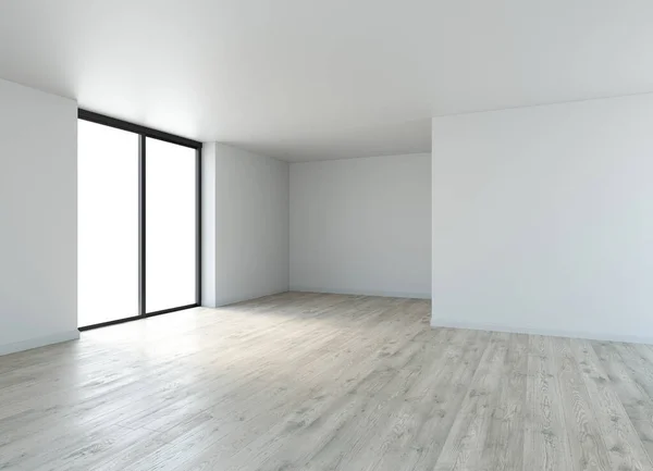 Empty interior. 3d rendering. White interior with plinth