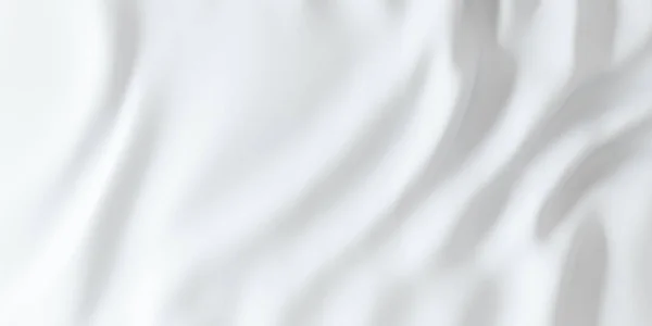 Piega Tessuto Sfondo Bianco Con Onde Onde Sul Letto Bandiera — Foto Stock