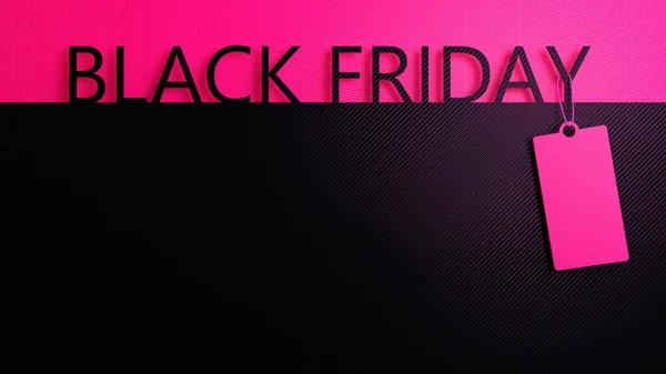 Rendering Black Friday Banner Inscription Bright Background Clearance Sale Combination — Stock Photo, Image