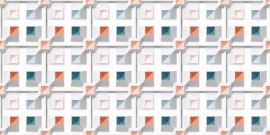 Kusursuz 3 boyutlu süs. Kusursuz desenli fayanslar. Geometrik desen. 3d oluşturma