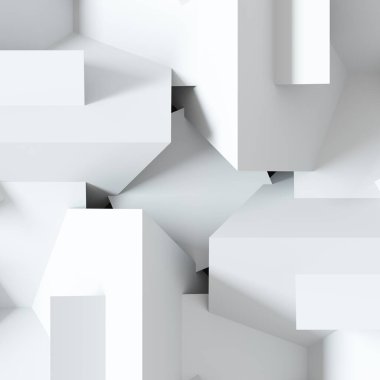 Ortası beyaz 3 boyutlu geometrik arkaplan. Çok yönlü afiş. Beyaz, soyutlanmış. Arka plan santrifüjleri oda kapağı ya da dekoratif çerçeve simülasyonu yapıyor. Geçmişi. 3d hazırlayıcı