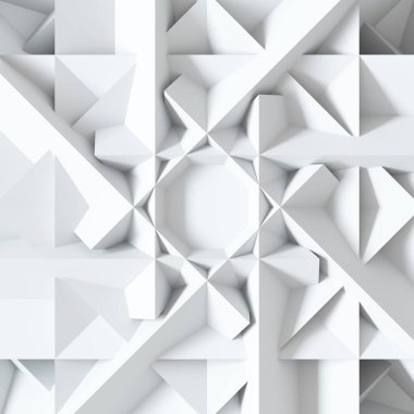 Ortası beyaz 3 boyutlu geometrik arkaplan. Çok yönlü afiş. Beyaz, soyutlanmış. Arka plan santrifüjleri oda kapağı ya da dekoratif çerçeve simülasyonu yapıyor. Geçmişi. 3d hazırlayıcı