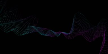 soyut dalga çizgileri modern vektör arkaplanı