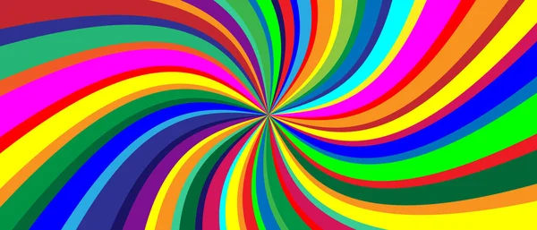 Color Swirling Radial Vortex Vector Background — Stock Vector