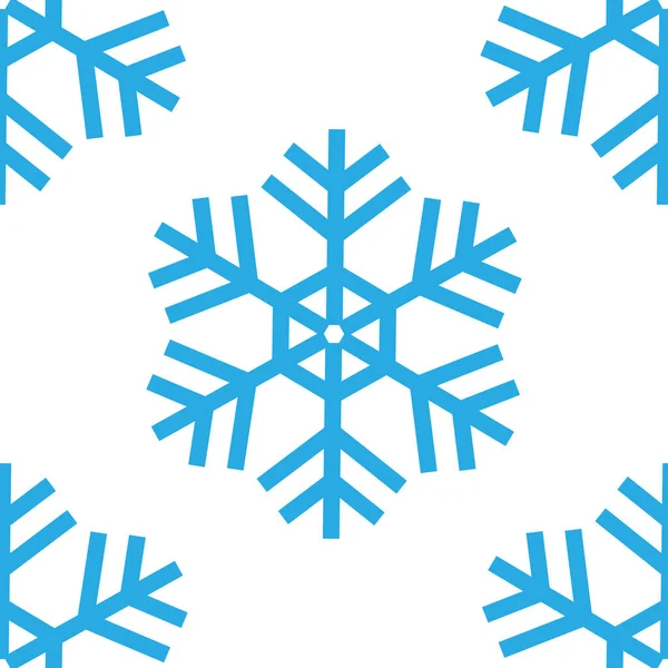 雪の結晶ベクトル図と新年とクリスマスシームレスパターン — ストックベクタ