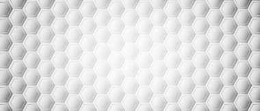 Aydınlık ve gölgeli soyut Hexagon beyaz arka planı. Modern Vektör illüstrasyonu