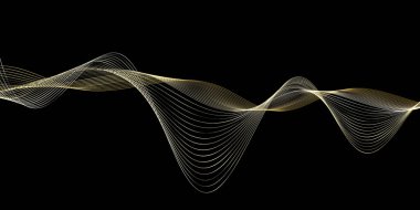 soyut altın dalgalı çizgiler modern vektör arkaplanı