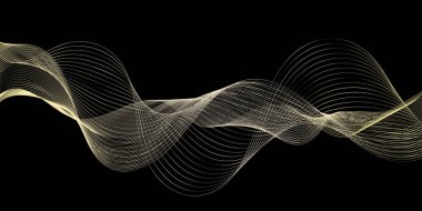 soyut altın dalgalı çizgiler modern vektör arkaplanı